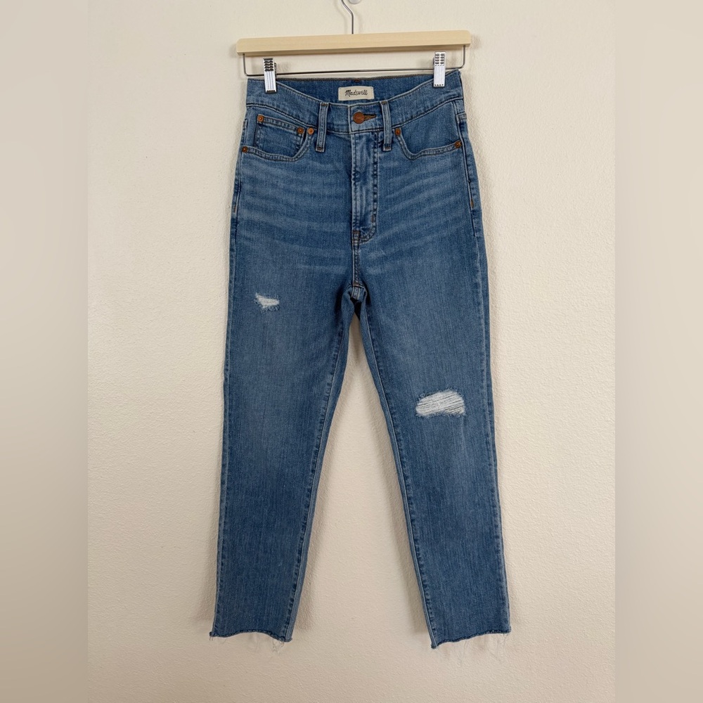 Madewell Blue Distressed Skinny Jeans J004